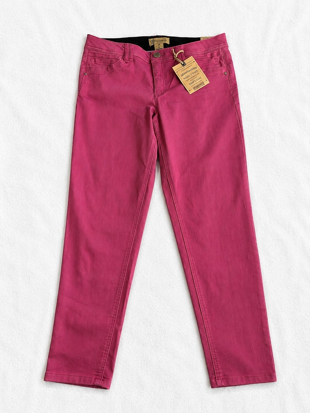 Democracy Ab Solution Pink Ankle Jeans Size 14 NWT Mid Rise